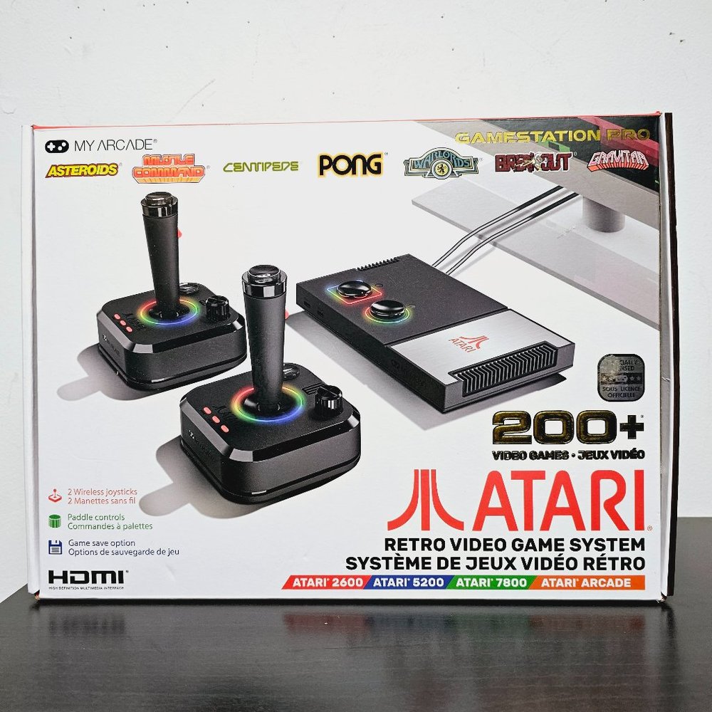 Atari Retro Video Game System with 2 Wireless Joysticks and 200+ Games